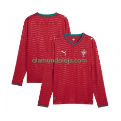 Camisola Portugal Homem Equipamento Primeiro Copa do Mundo 2026 Manga Comprida